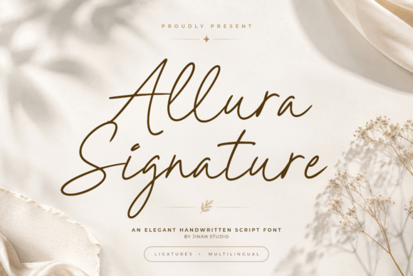 Allura Signature Font for Elegant Craft Projects