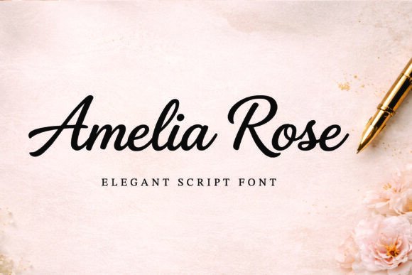 Amelia Rose Font: Elegant Script for Digital Marketing