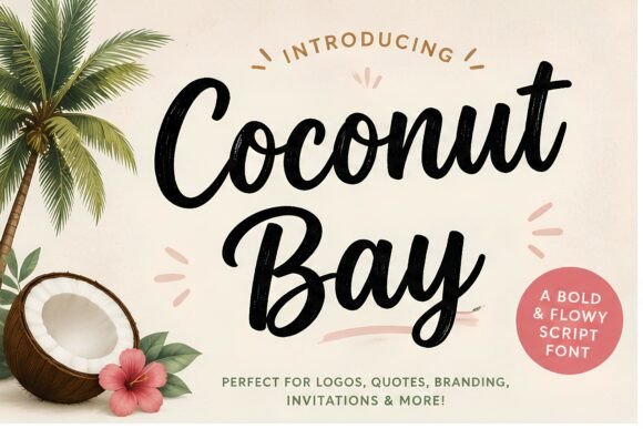 Coconut Bay Font: Tropical Script for Handmade Labels