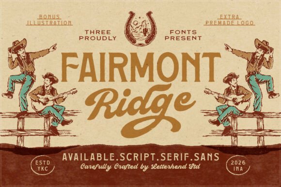 Fairmont Ridge Font: Vintage Western Style for Web Design