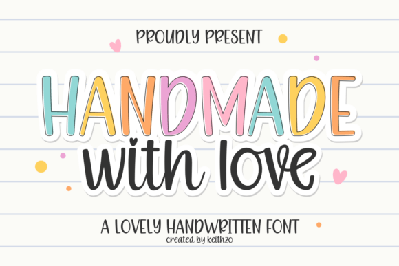 Handmade with Love Font for Editorial Design