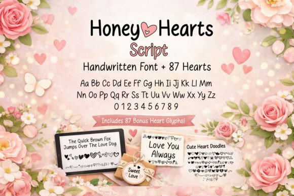 Honey Hearts Script Font: A Romantic Typeface for Marketing