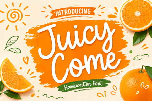 Juicy Come Font: A Lively Script for Handmade Products
