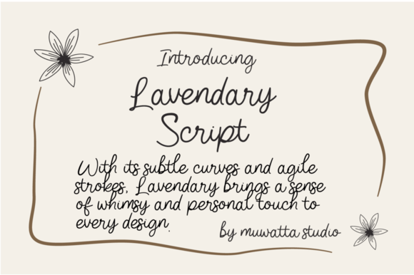 Lavendary Ground Script Font for Handmade Labels