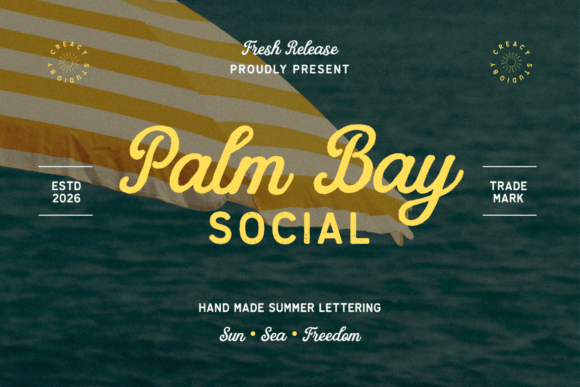 Palm Bay Social Font for Coastal Crafts