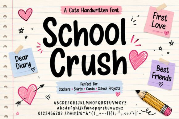 School Crush Font: Adding Youthful Charm to Editorial Design