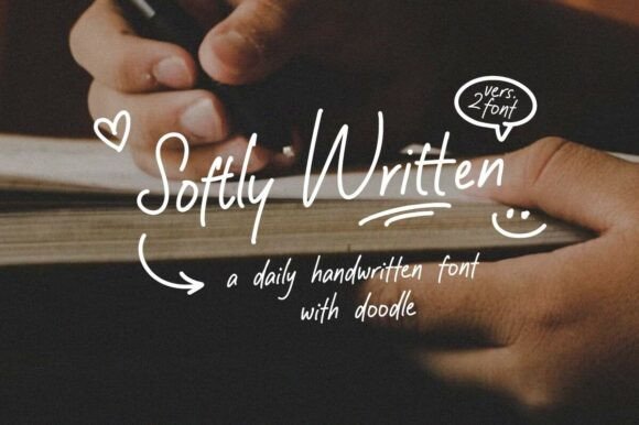 Softly Written Font for Handmade Labels and Crafts