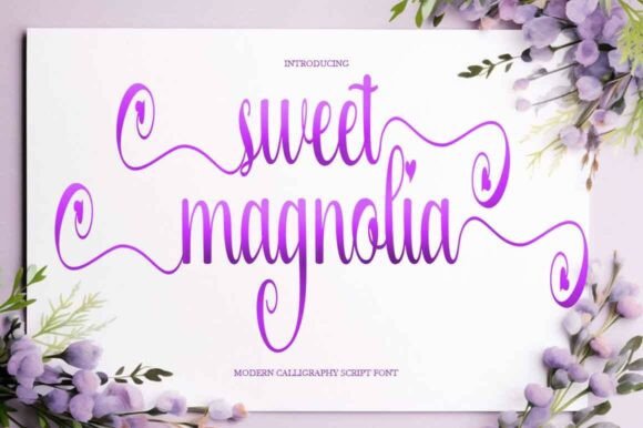 Sweet Magnolia Font: Whimsical Script for Editorial Design