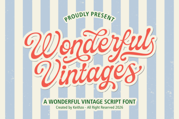 Wonderful Vintages Font: A Retro Script for Branding